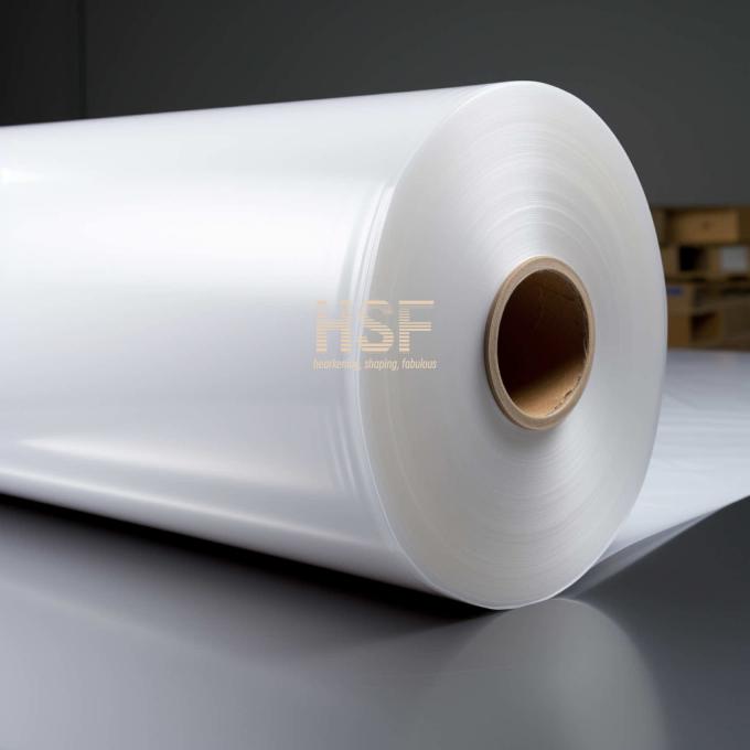 120μm Opaque White PE Silicone Release Film sample showing material texture and opacity