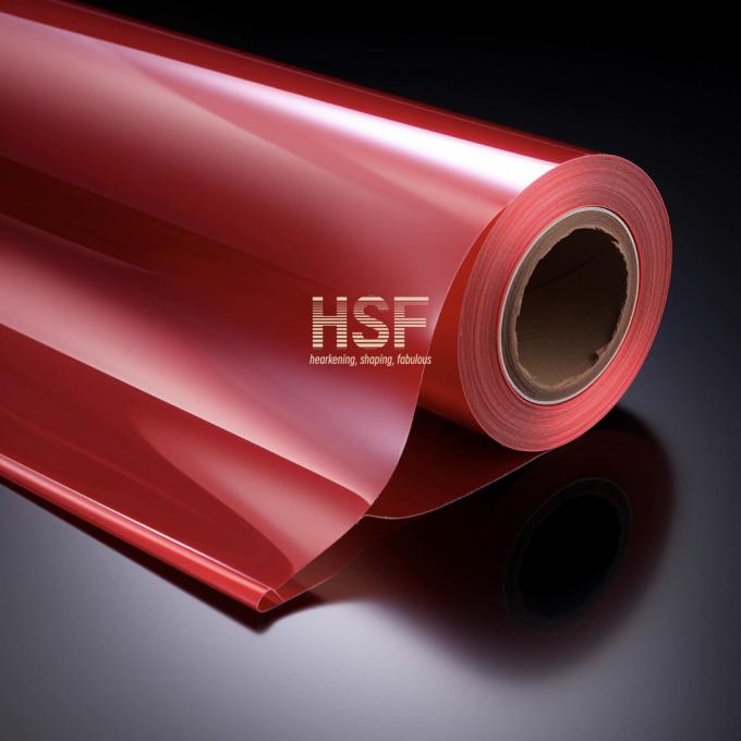 Close-up view of 30Î¼m PET fluorosilicone coated release film demonstrating transparency and coating quality