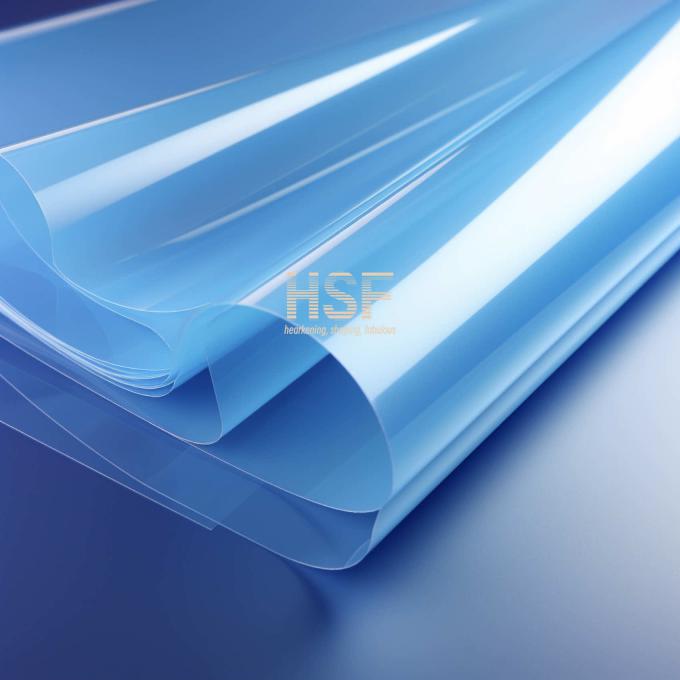Close-up view of 20Î¼m Blue PET Release Liners Film surface texture