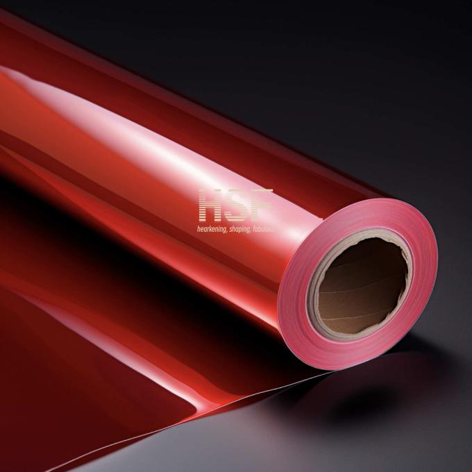 36μm Red Anti-Static PET Film product sample showing material texture and color